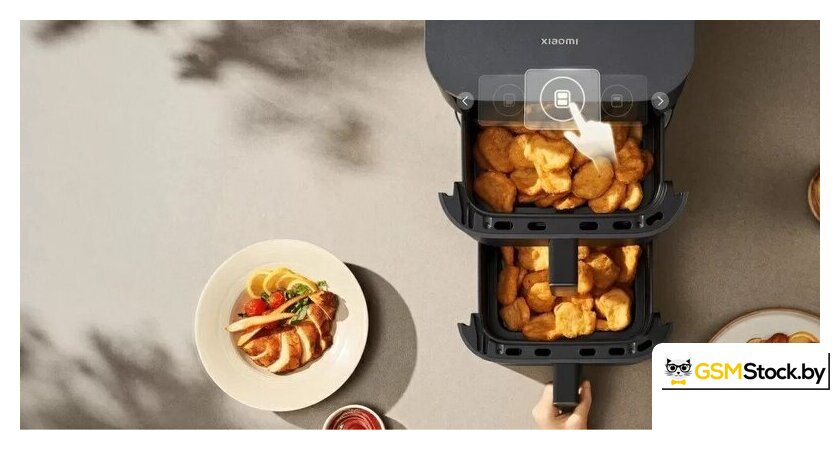 Аэрогриль (аэрофритюрница) Xiaomi Smart Double Stack Air Fryer 12L MAF-DS1201 (евровилка, черный) - Уценка - Грейд С - Изображение №2 — Интернет-магазин gsmstock